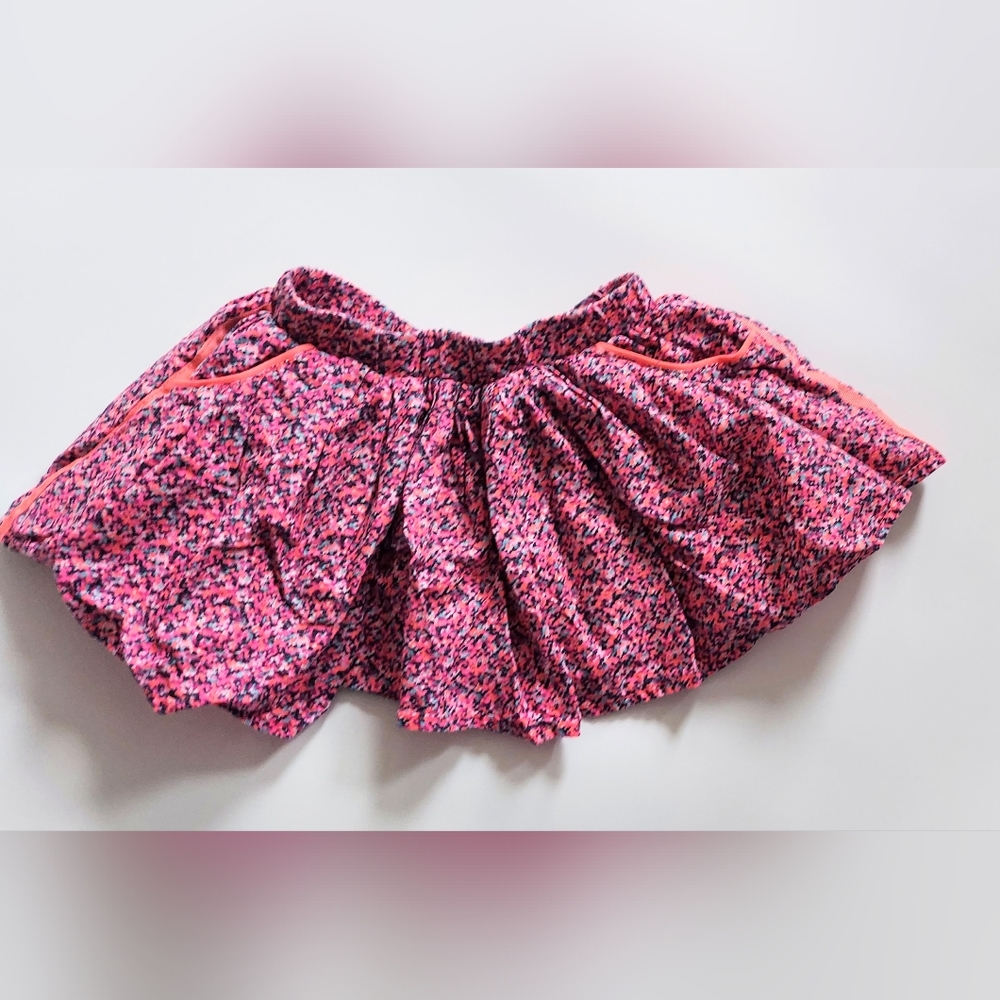 OshKosh B'gosh Toddler 2T Girls Pink Orange Confetti Print Skirt Pockets